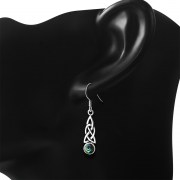 Abalone Shell Celtic Trinity Knot Earrings - e387h